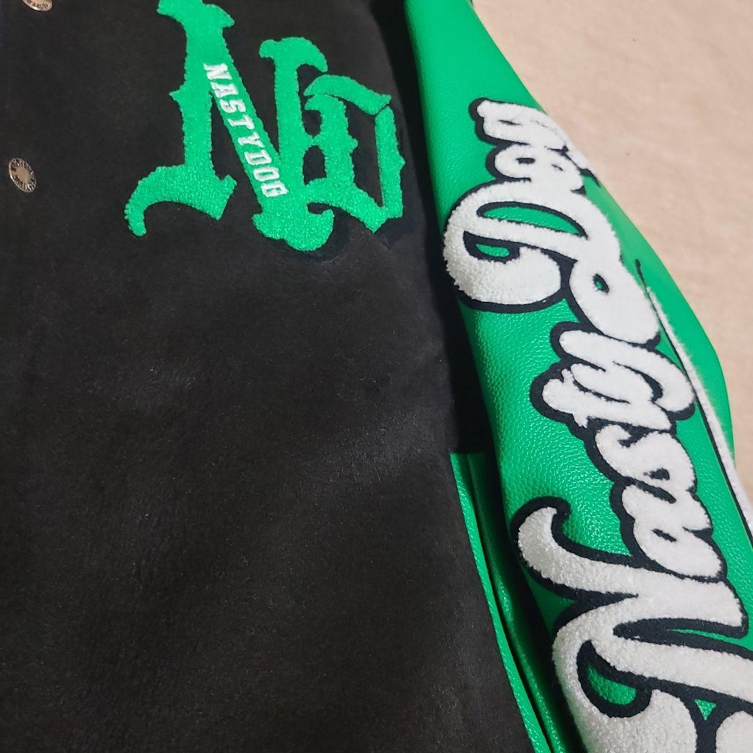 Nasty Dog ナスティードッグ　スタジャン L ブラック/グリーン