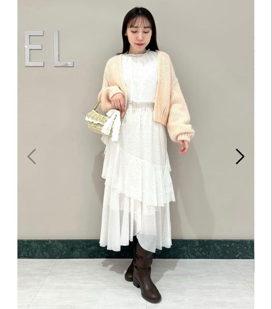 SNIDEL ブラウスレイヤードフリルワンピース