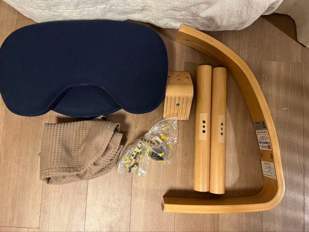 【純正カバー付き】ネイビー バランスチェア　バランスイージー　ショートフレーム