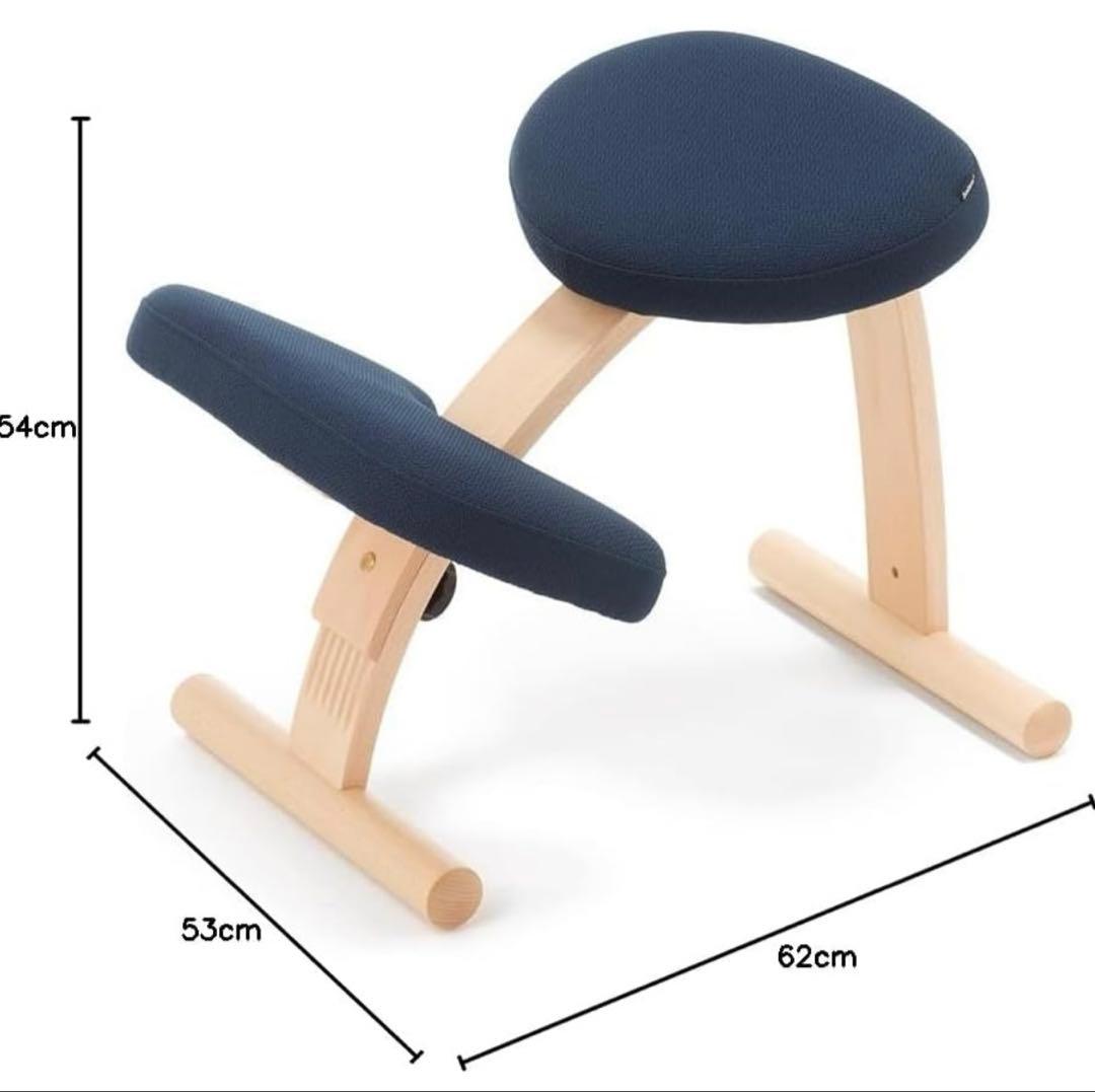 【純正カバー付き】ネイビー バランスチェア　バランスイージー　ショートフレーム