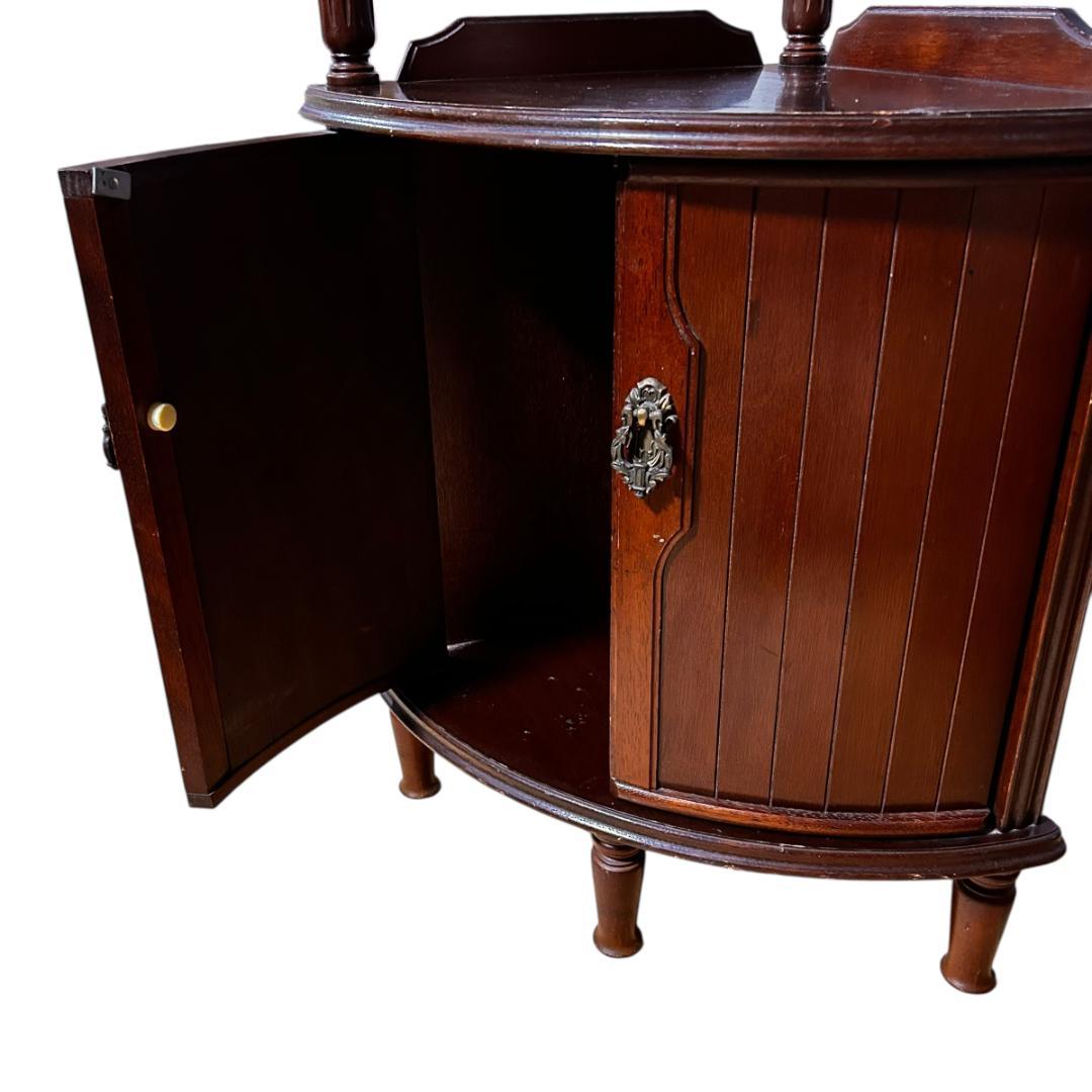 綾野製作所 アヤノクラフト コーナーキャビネット 木製3段 ダークブラウン