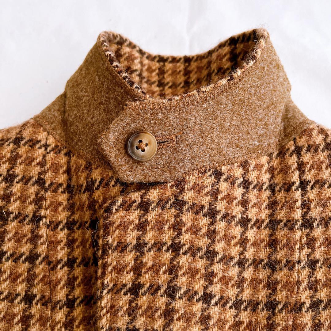 極美品 ポロラルフローレン ジャケット 千鳥格子 アルパカ ラムレザー パッチ