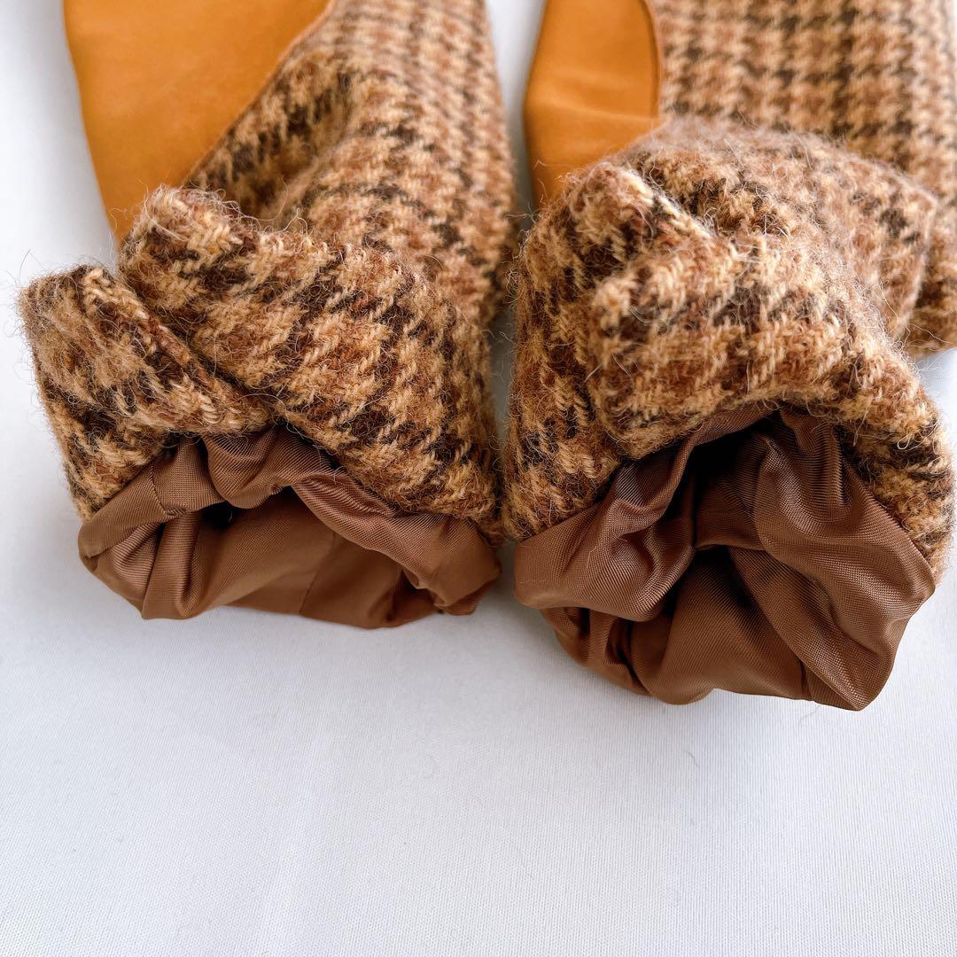 極美品 ポロラルフローレン ジャケット 千鳥格子 アルパカ ラムレザー パッチ