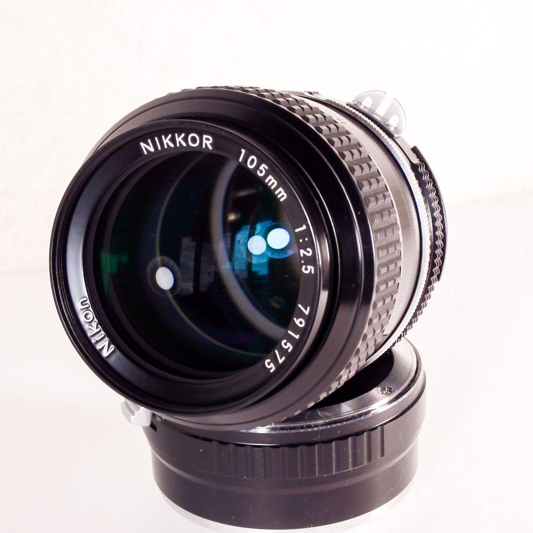 完動美品 ニコン Nikkor Ai 105mm f2.5 光学 外装共 綺麗