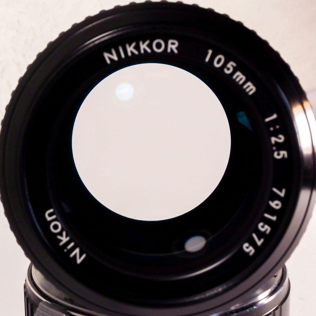 完動美品 ニコン Nikkor Ai 105mm f2.5 光学 外装共 綺麗