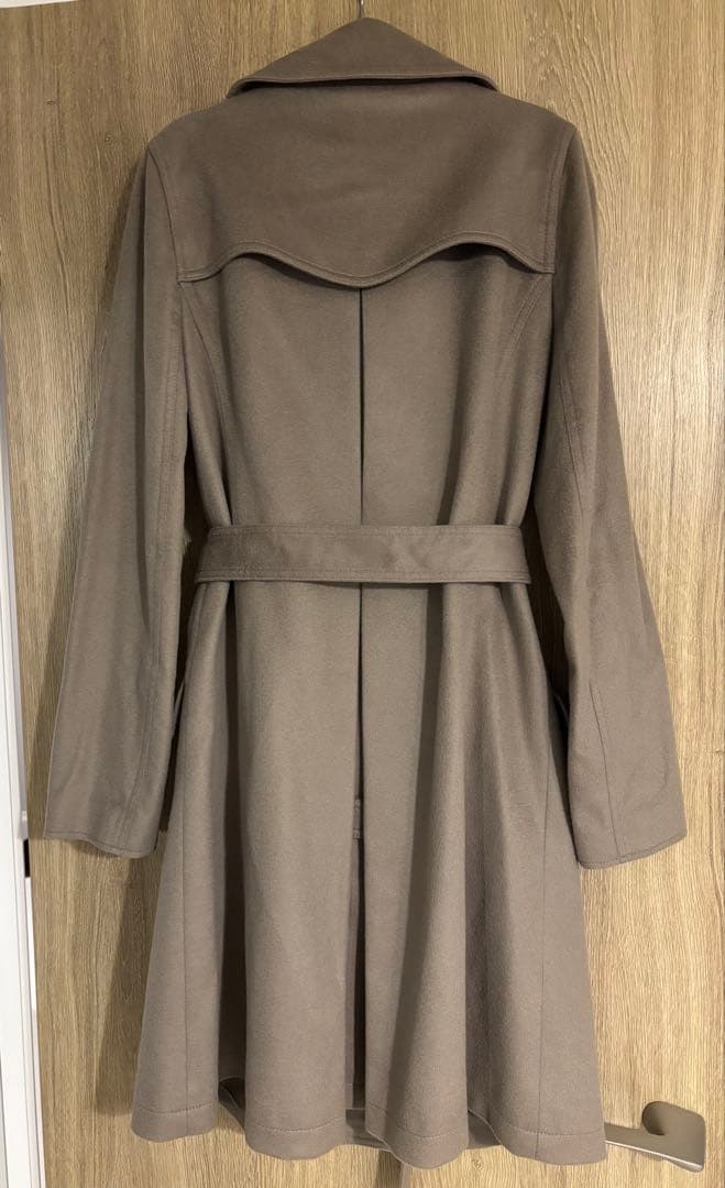 セオリー ベルテッドコート カシミヤ100 グレージュ S