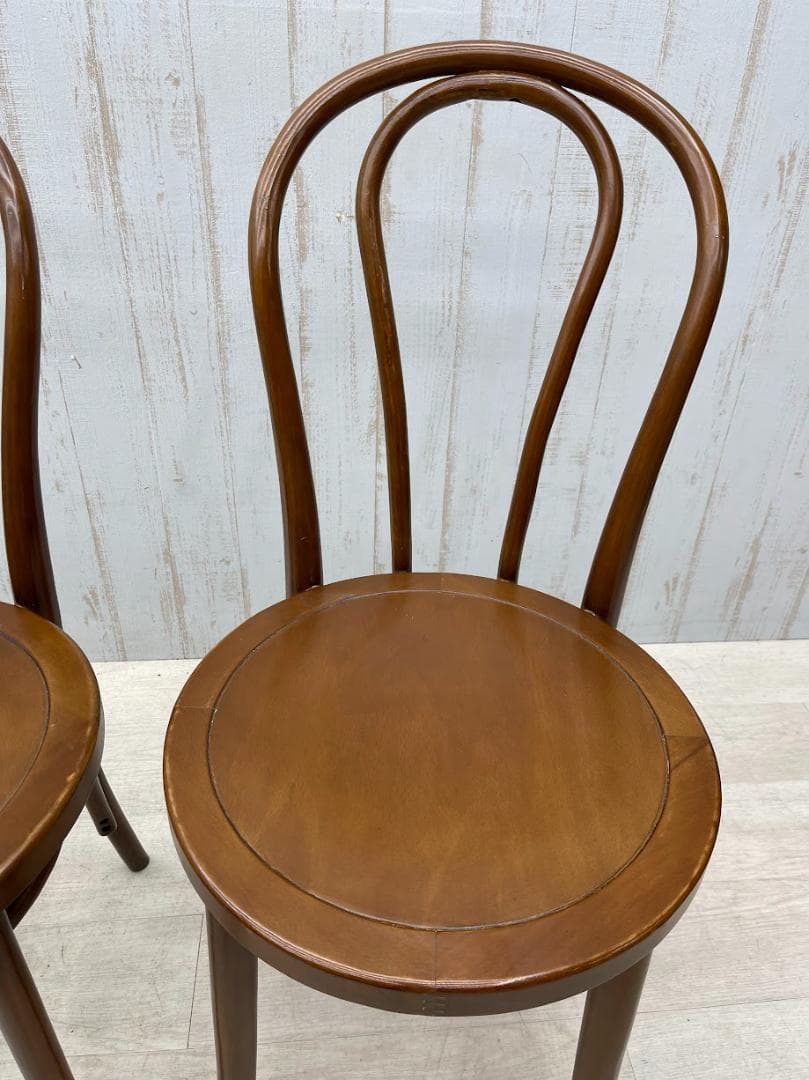 ベントウッド ループバック 曲木 2脚 まとめて ダイニングチェア 木製椅子