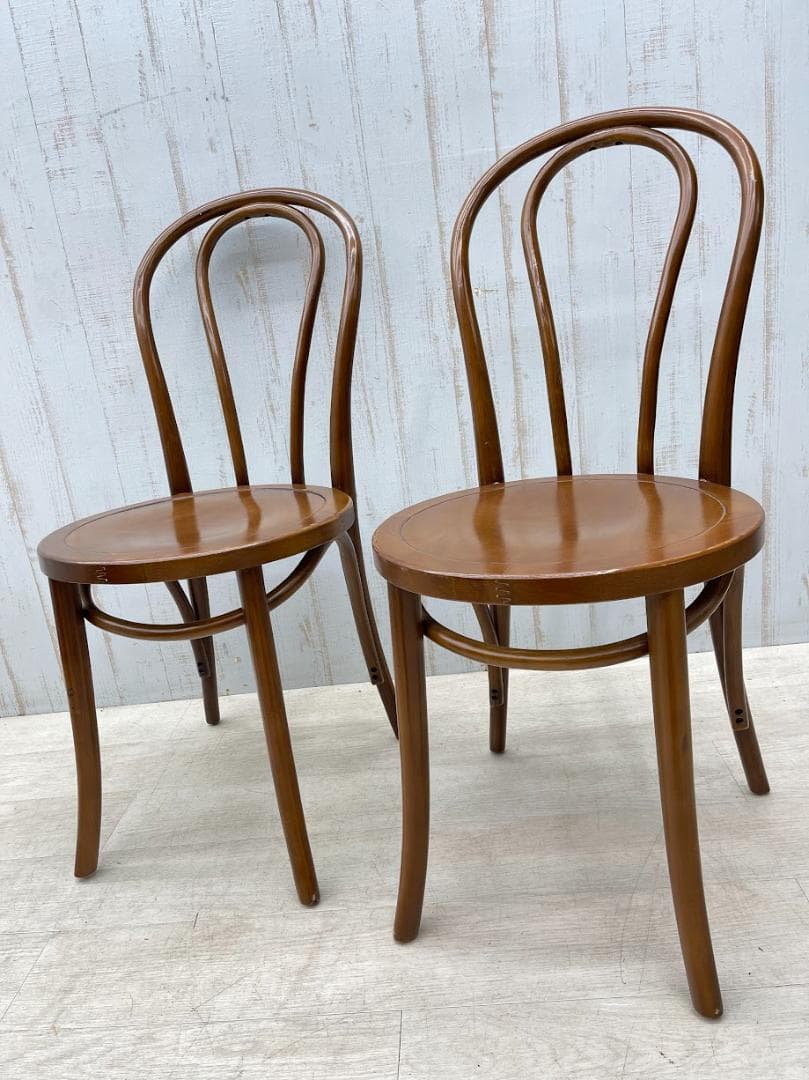 ベントウッド ループバック 曲木 2脚 まとめて ダイニングチェア 木製椅子