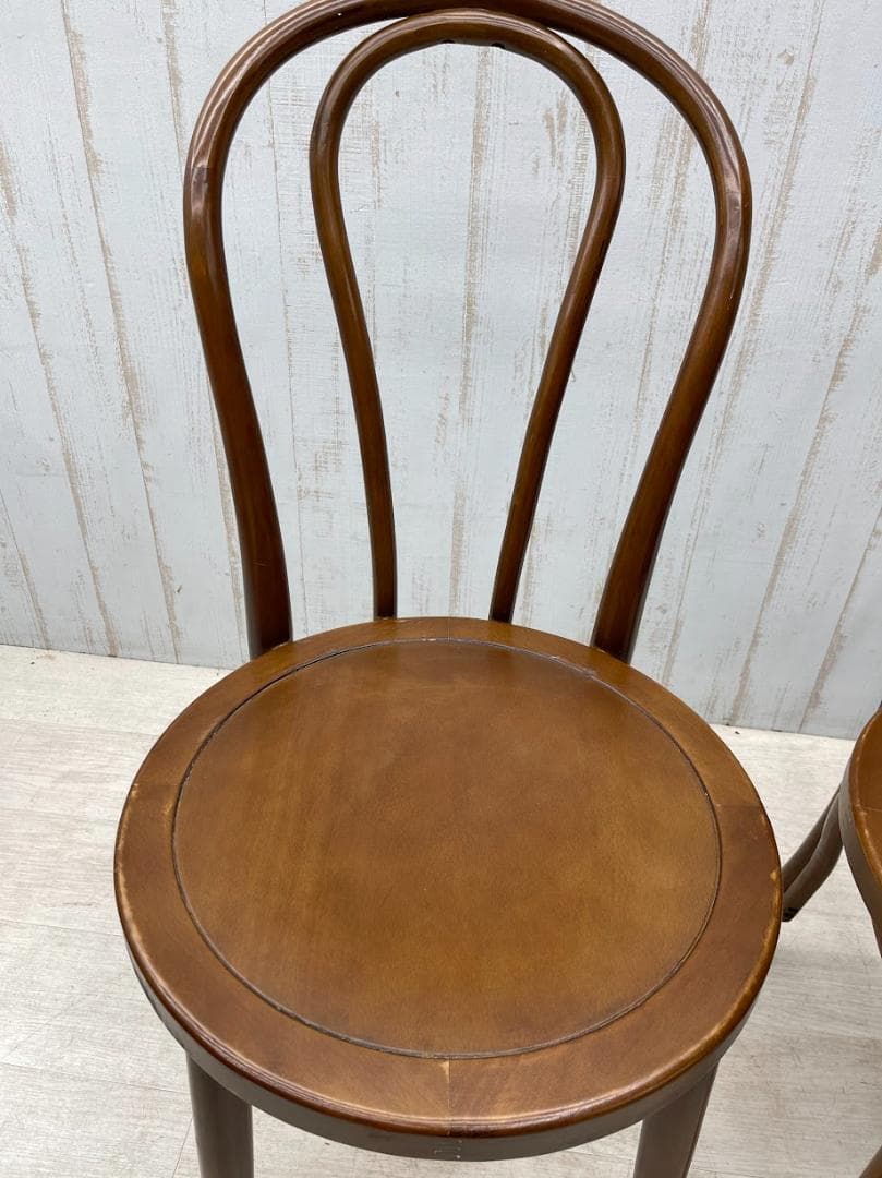 ベントウッド ループバック 曲木 2脚 まとめて ダイニングチェア 木製椅子