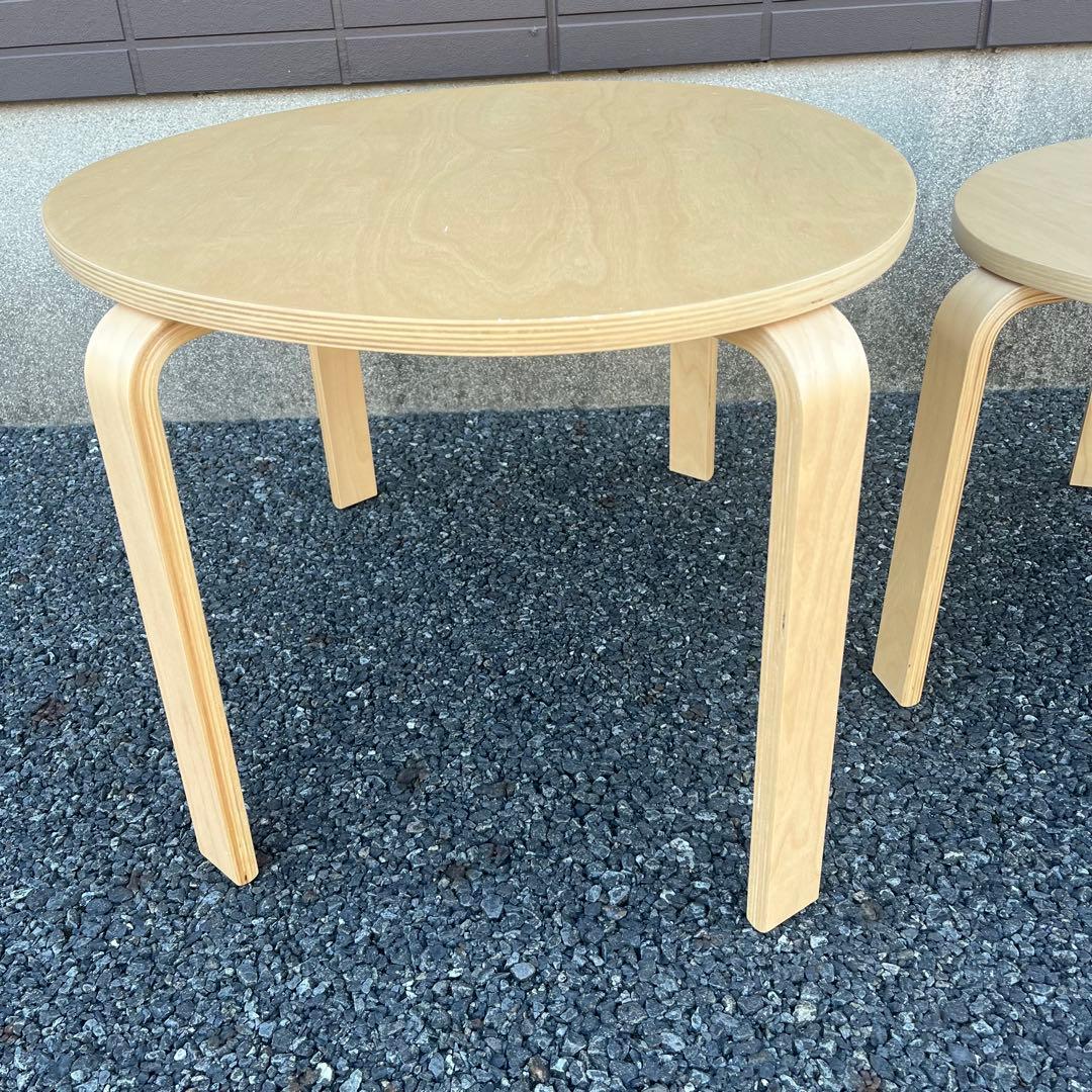 【 美品/送料込み 】IKEA スヴァルスタ ネストテーブル2点セット　バーチ