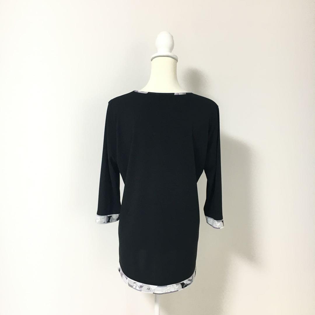 近年美品　LEONARD レオナール　洗える　ストレッチ　チュニック　42