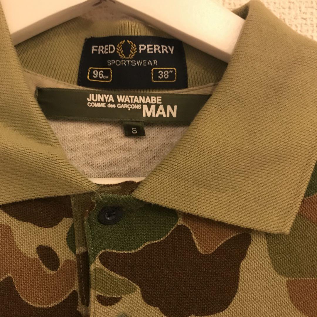 限定コラボ！ジュンヤワタナベコムデギャルソン×フレッドペリー迷彩半袖ポロシャツS