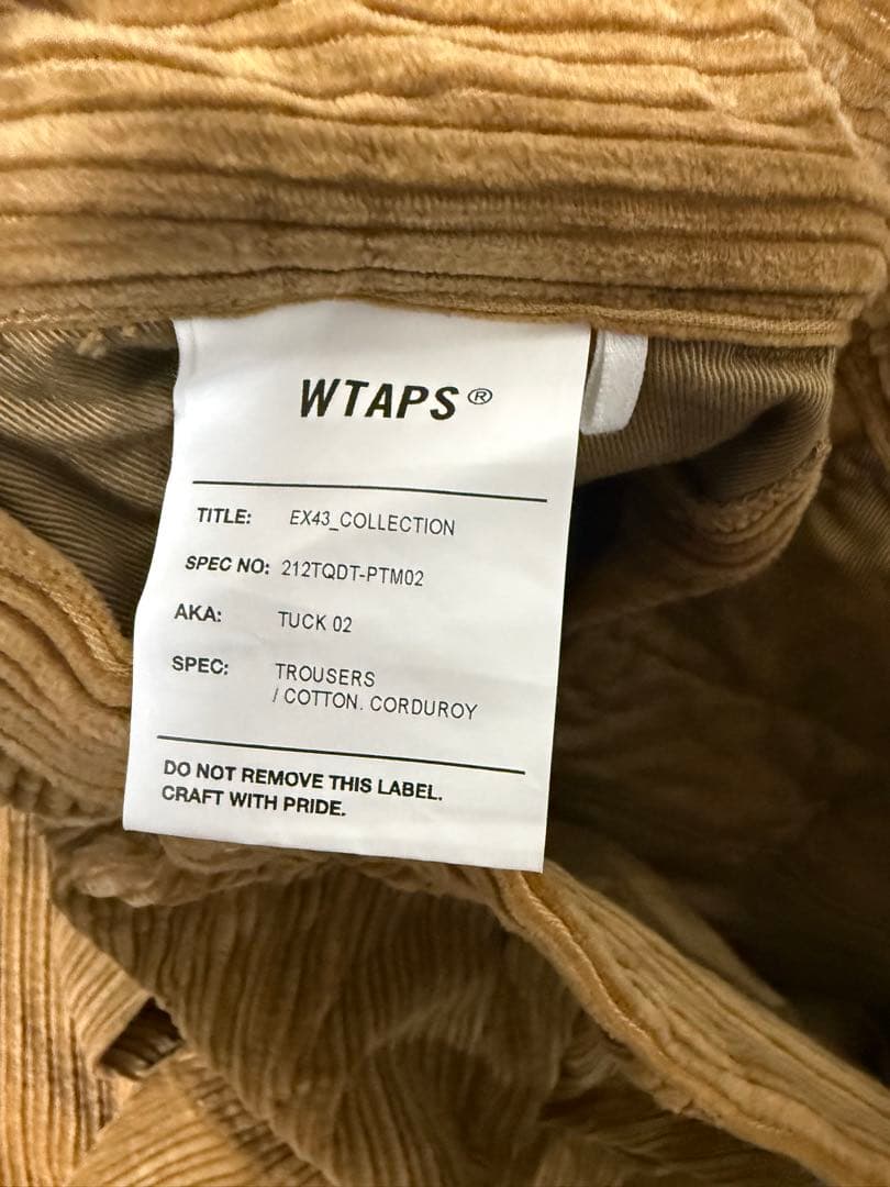 2021AW wtaps ダブルタップス TUCK 02 / キャメル