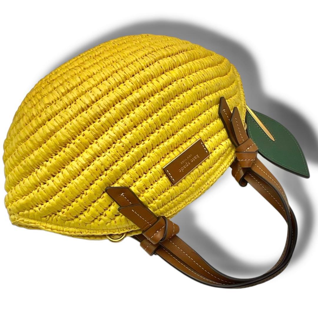 ケイトスペード レモン ドロップ ストロー クロスボディ トートバッグ 3D