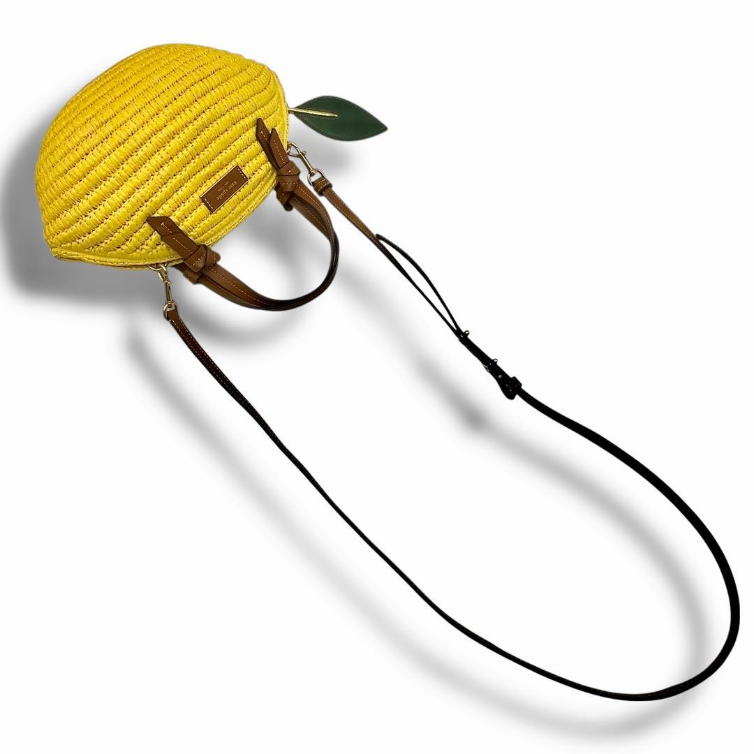 ケイトスペード レモン ドロップ ストロー クロスボディ トートバッグ 3D