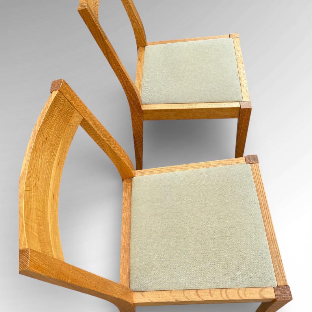 美品　無印良品 MUJI オーク材 ダイニング　チェア 2脚セット 北欧スタイル