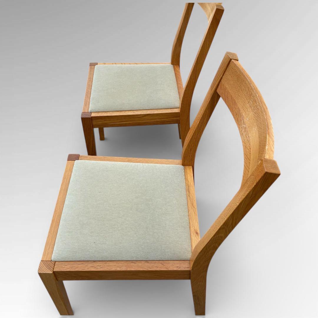 美品　無印良品 MUJI オーク材 ダイニング　チェア 2脚セット 北欧スタイル