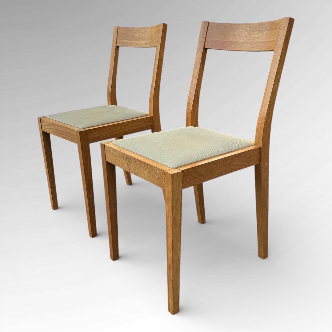 美品　無印良品 MUJI オーク材 ダイニング　チェア 2脚セット 北欧スタイル
