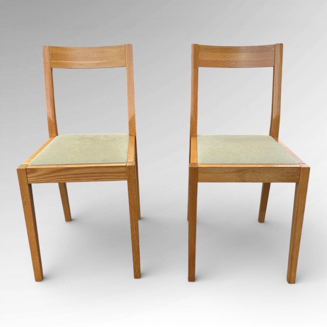 美品　無印良品 MUJI オーク材 ダイニング　チェア 2脚セット 北欧スタイル