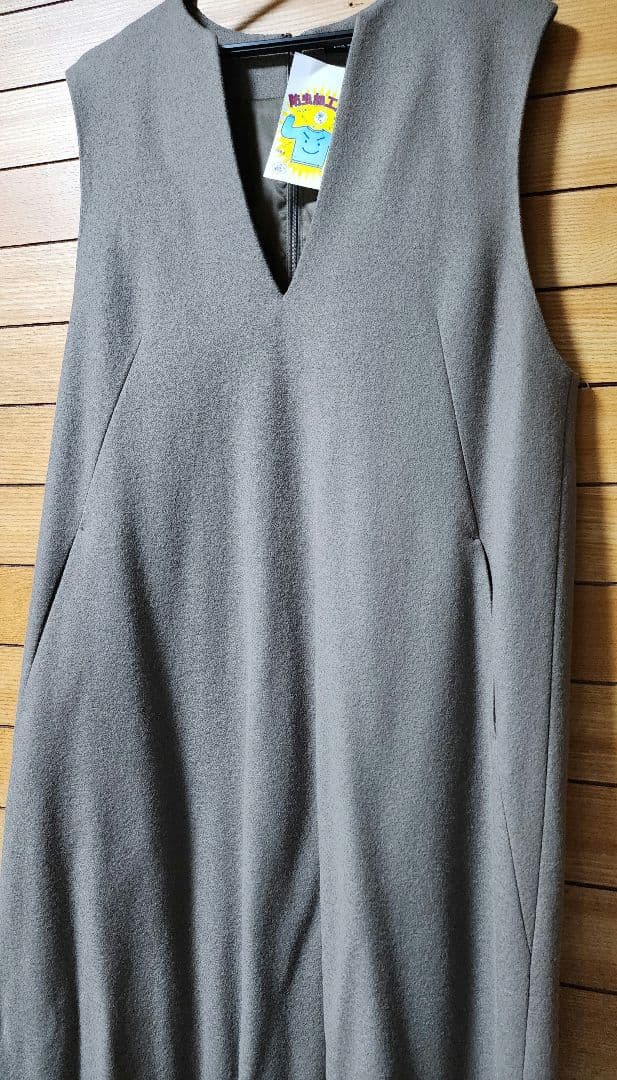値下げ❗【着用1回】23区ジャンパースカート、ミドルジャージウール38