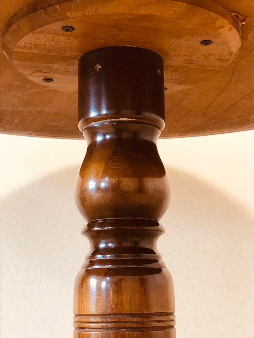 ao【希少】飛騨産業 キツツキマークの大型丸テーブル