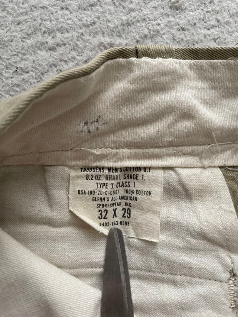 60s 70s チノパン アメリカ軍 usa製 ビンテージ 古着 軍チノ