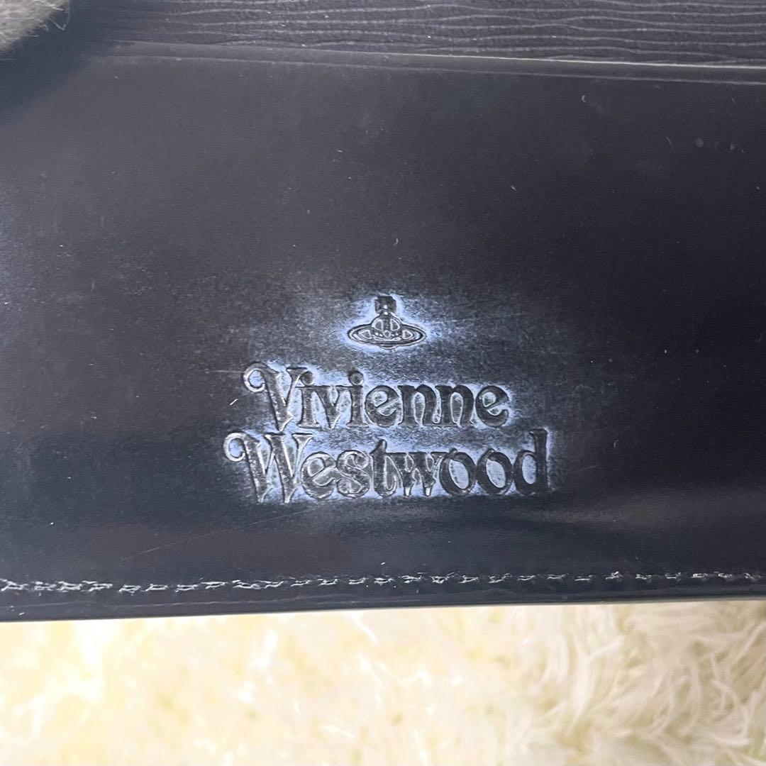 美品 ヴィヴィアンウエストウッド 二つ折り財布 ブラック