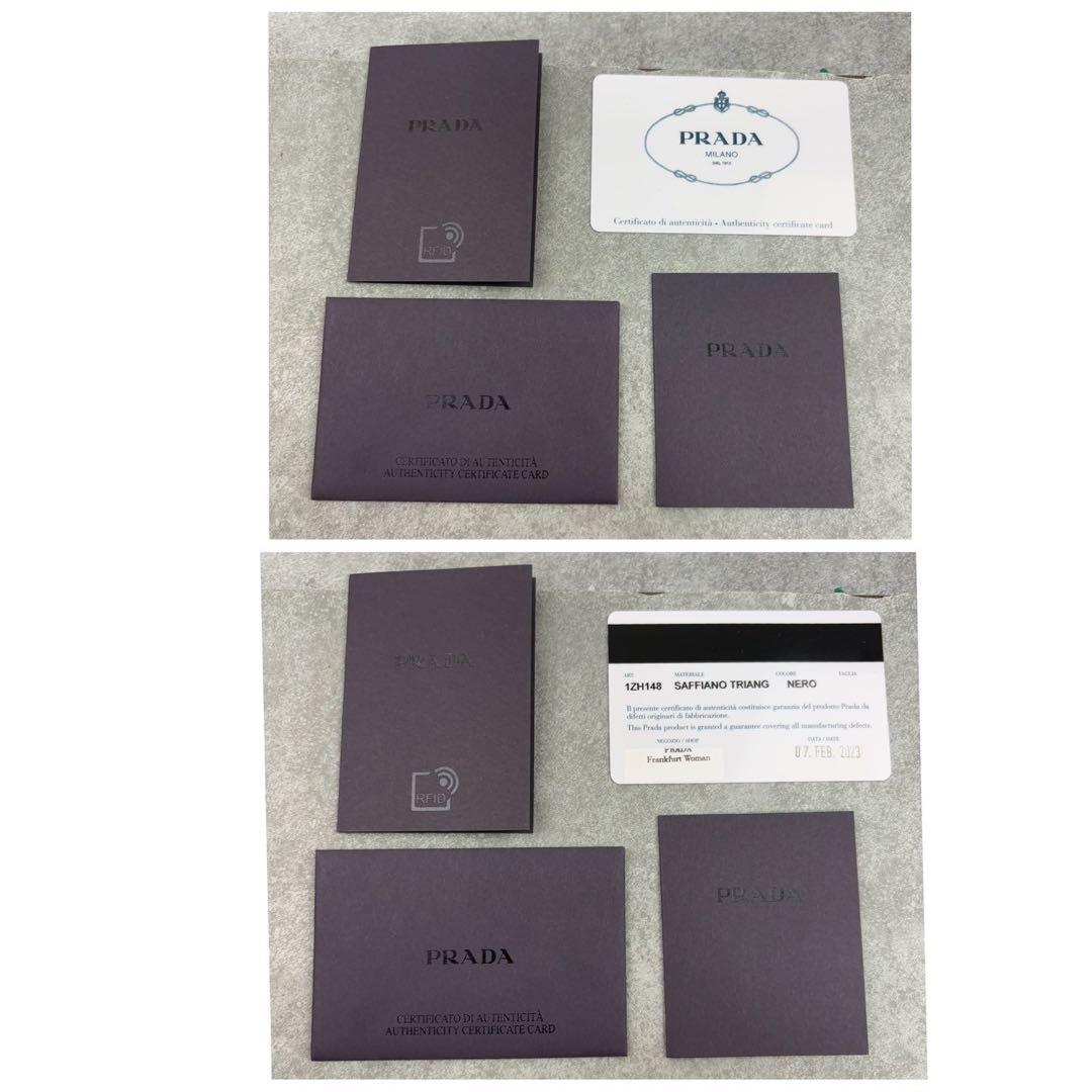 未使用級 プラダ iPhone13 ケース カバー サフィアーノ 三角ロゴ 黒