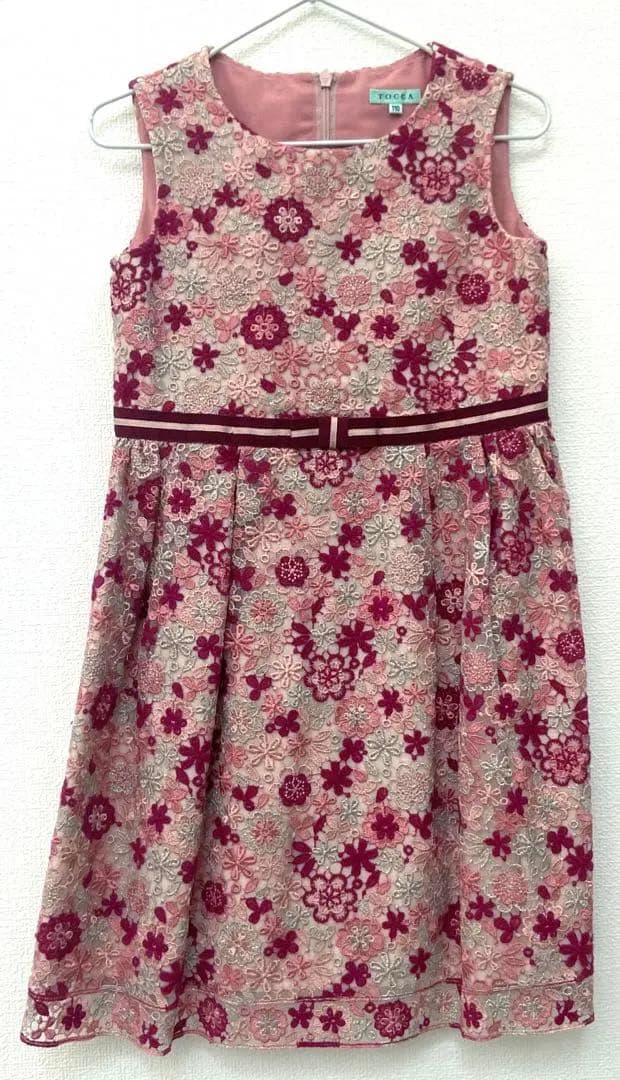 TOCCA 花柄刺繍 ノースリーブワンピース 110