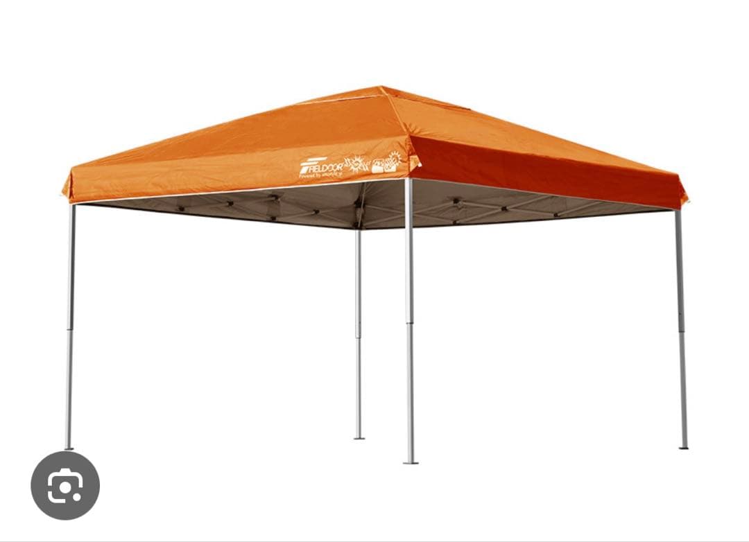 フィールドア　3.0m×3.0m ワンタッチタープテント　オレンジカラー