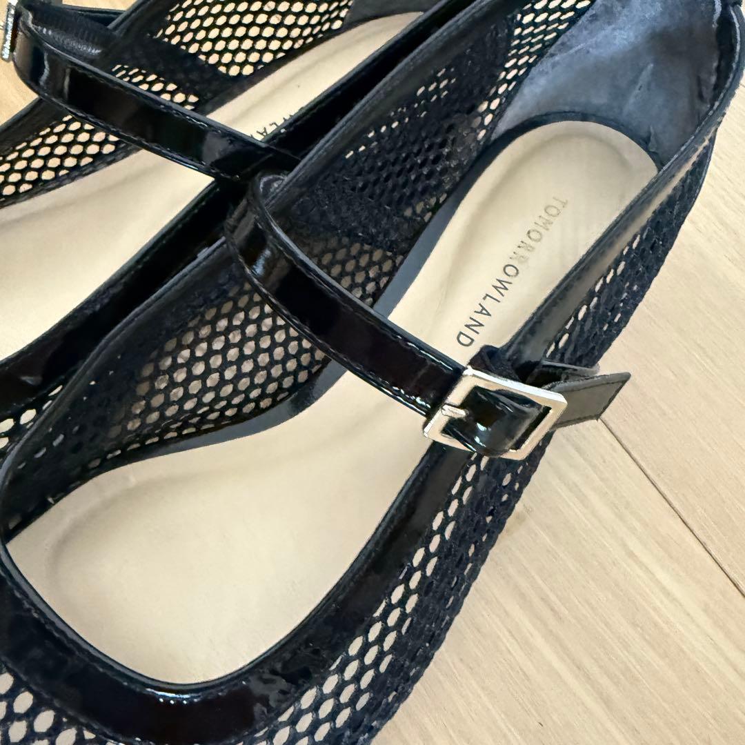 【美品】TOMORROW LANDストラップシューズ フラットシューズ 37