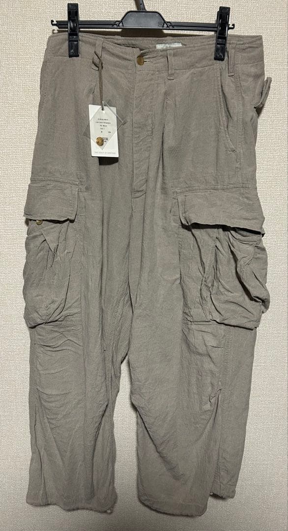 パンツ HERILL Linen Jungle fatiguepants Natural