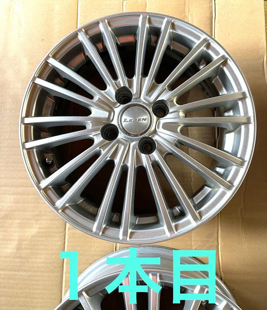 15インチ ホイールLEBEN ホイール2本　シルバー①