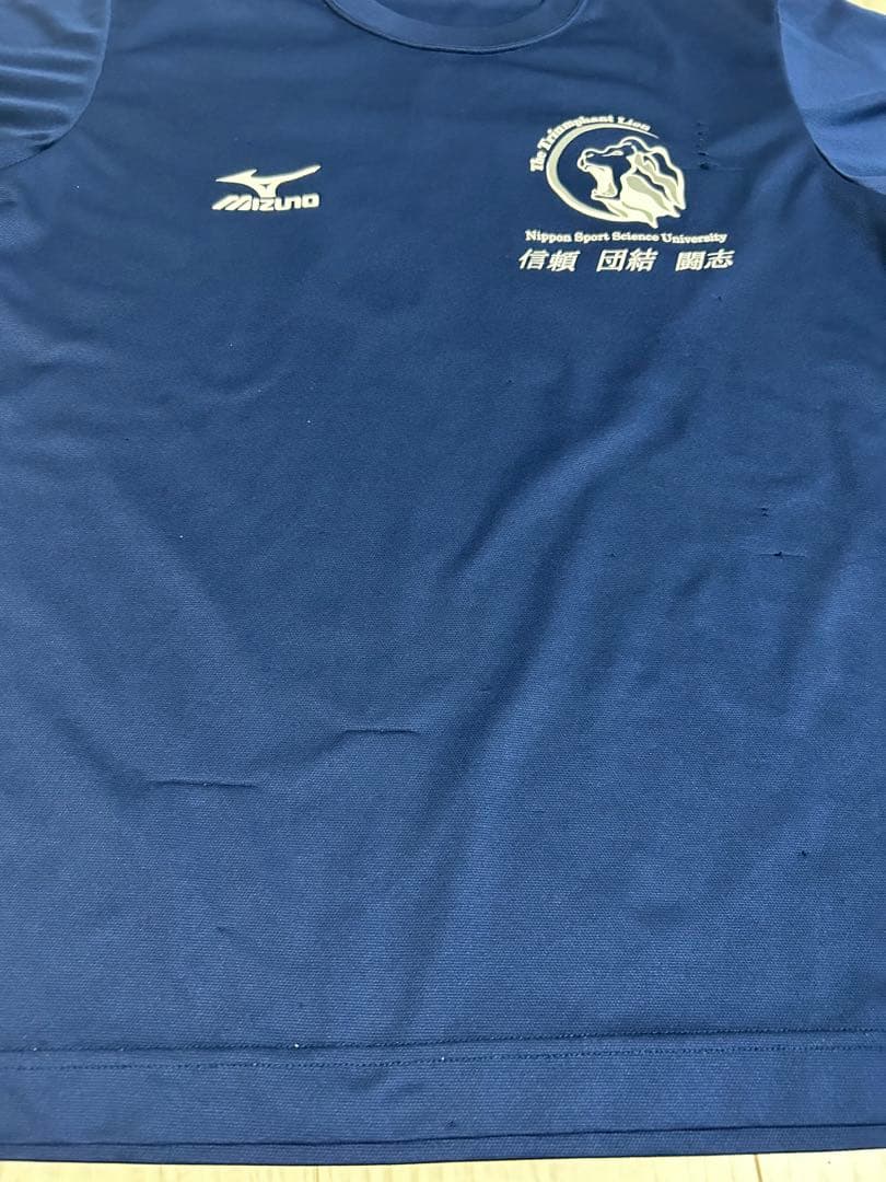 てくてく　 日体大バレーボール　チームシャツ 練習着　紺　値下げしました