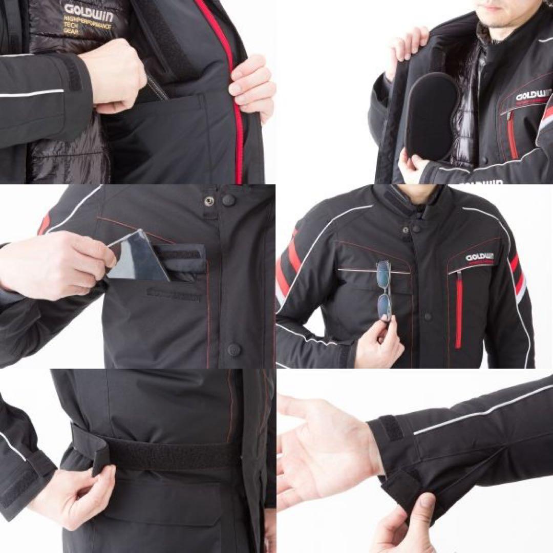 GOLDWIN ゴールドウィン　バイク　ロングジャケット 黒黄　メンズ L 美品