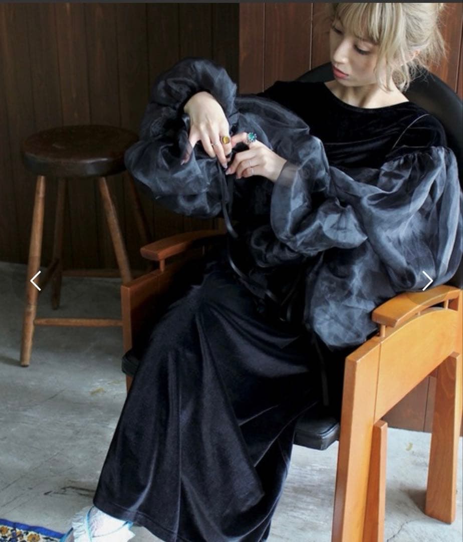 SANSeLF シースルーボリュームパフドレス