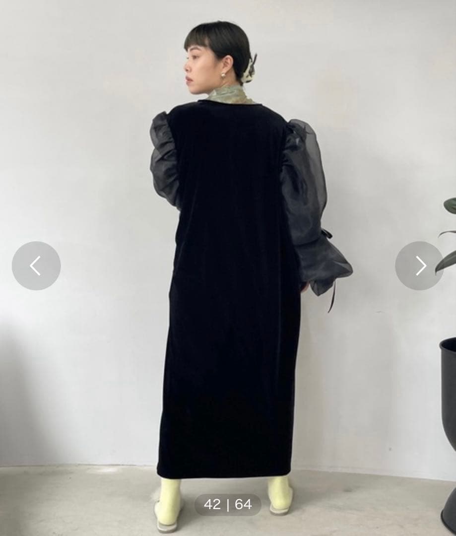 SANSeLF シースルーボリュームパフドレス