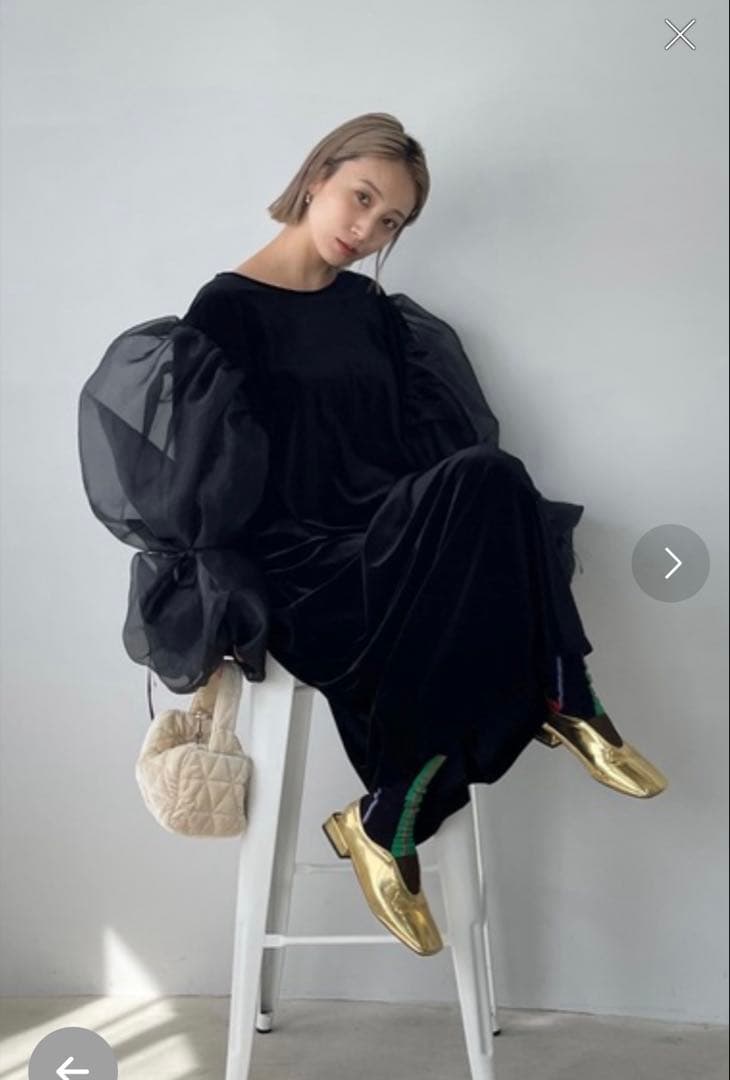 SANSeLF シースルーボリュームパフドレス