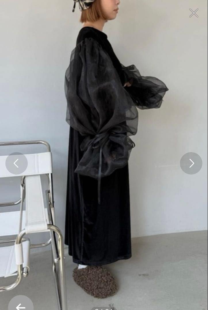 SANSeLF シースルーボリュームパフドレス