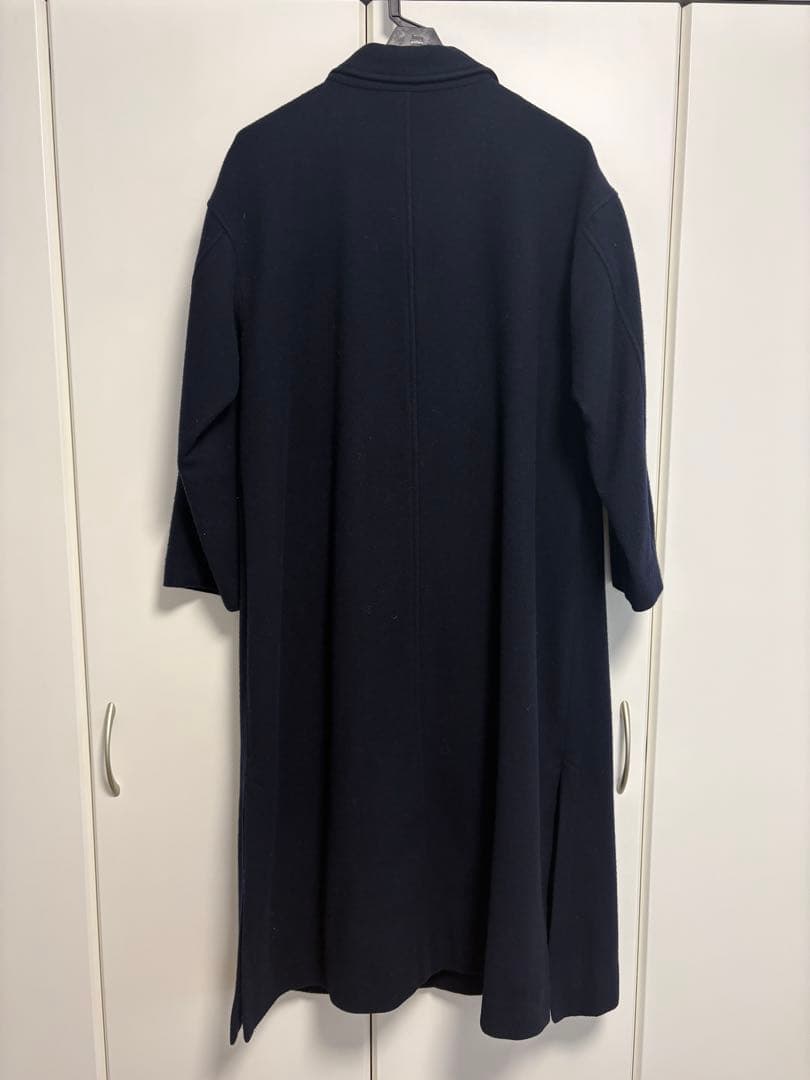 SLOBE ネイビー ダブルブレスト ロングコート