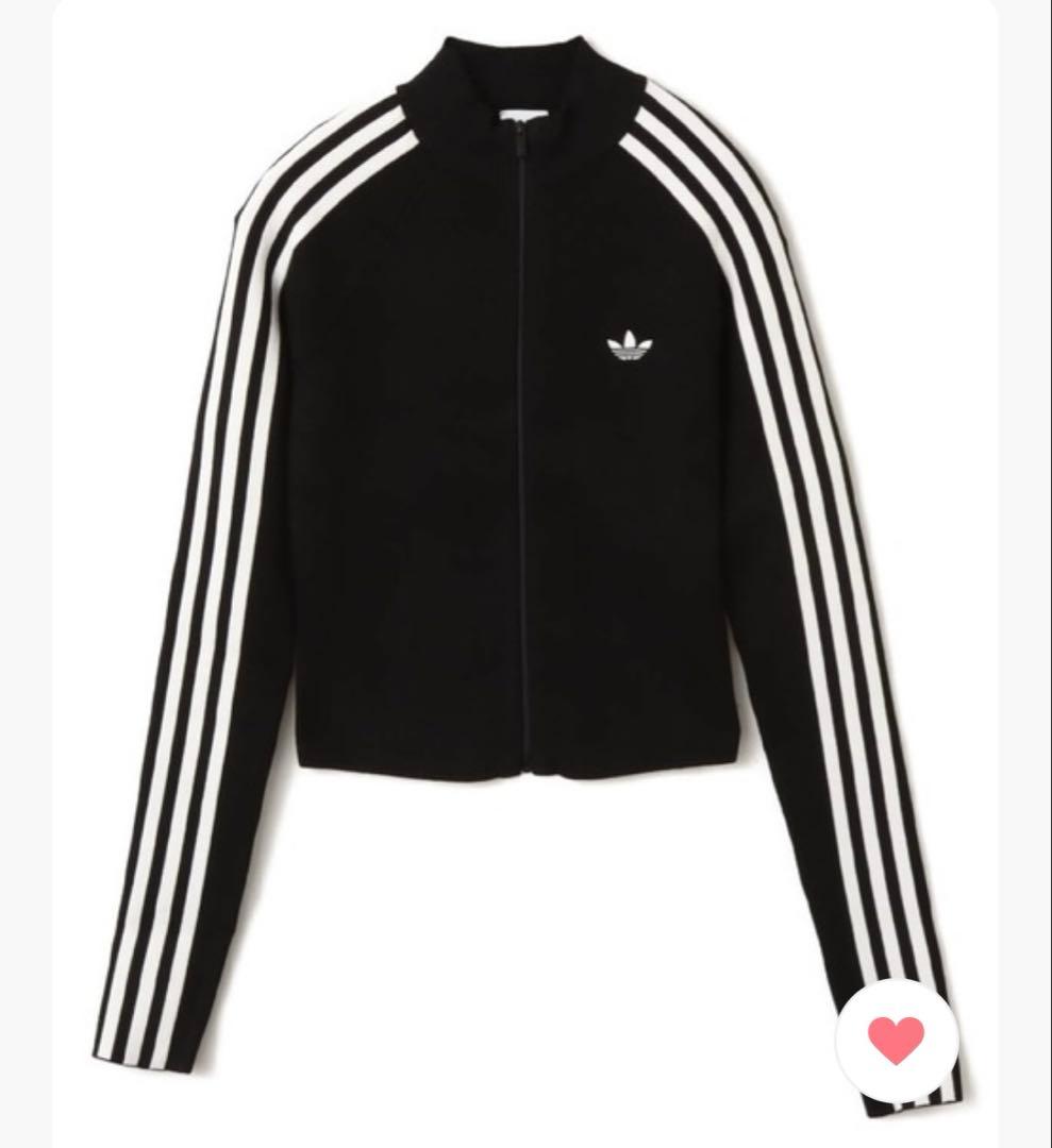 完売！アディダスアディカラー　スリーストライプス スリム ニット　ブラック