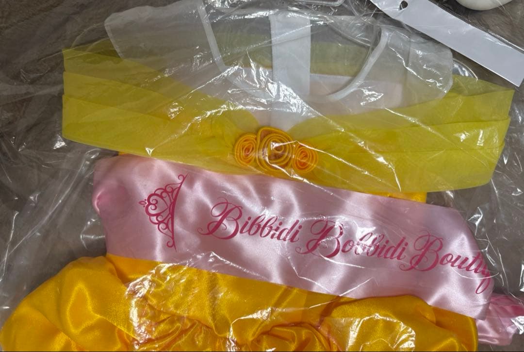 ビビディバビディブティック　3点セット 靴、サッシュ付き　ベル 130 22cm