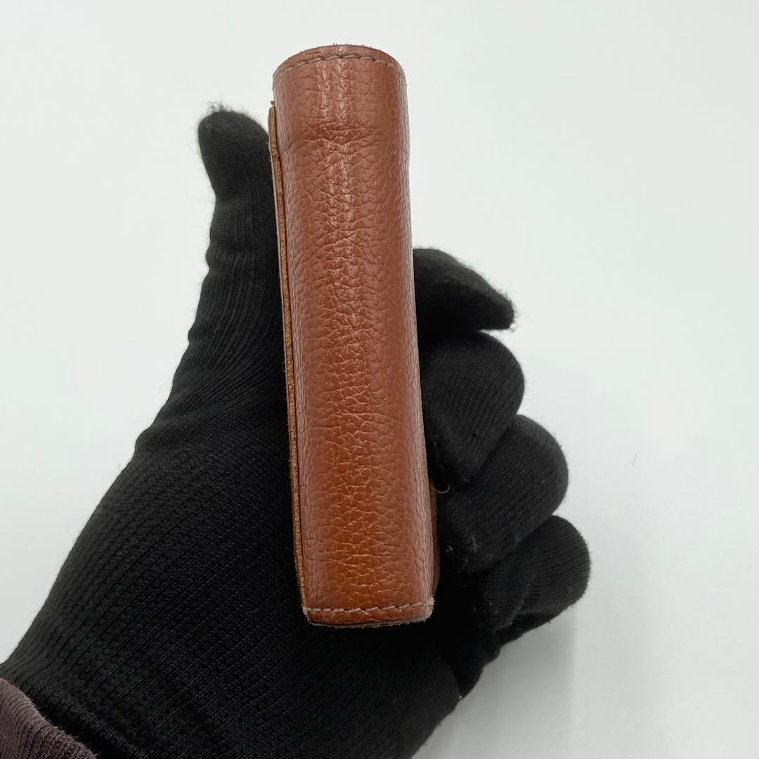 極美品　現行　イルビゾンテ　折り財布　オールレザー　ブラウン　イタリア製