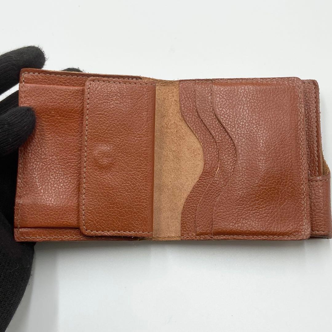 極美品　現行　イルビゾンテ　折り財布　オールレザー　ブラウン　イタリア製