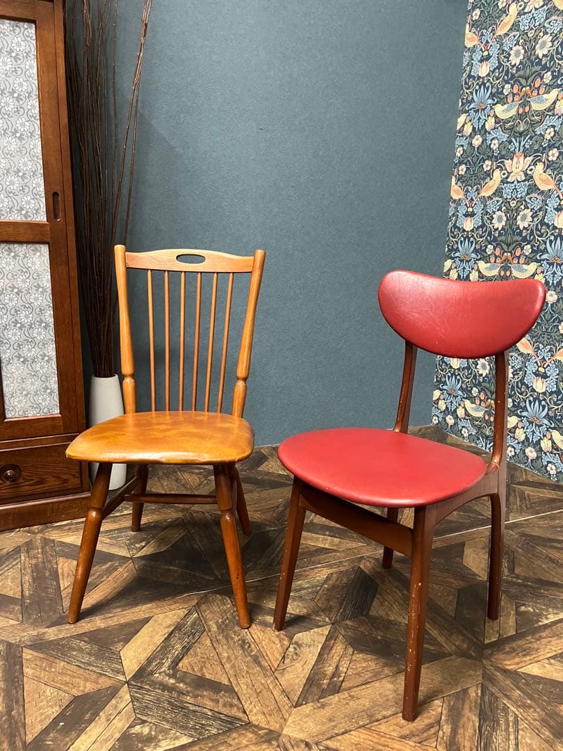 当時物 椅子 セット インテリア チェア 昭和レトロ アンティーク