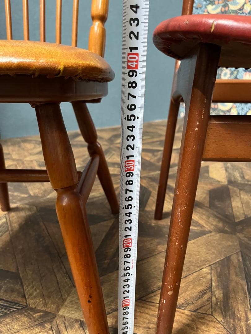 当時物 椅子 セット インテリア チェア 昭和レトロ アンティーク