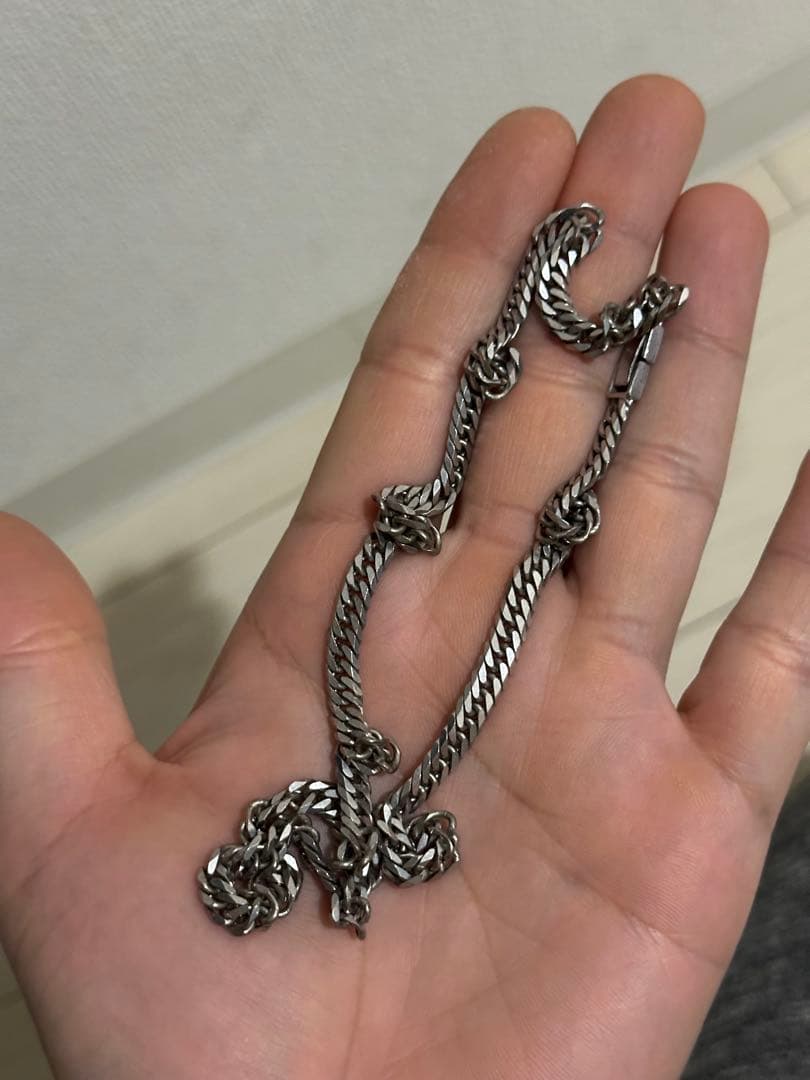 (925) スカルリングとウォレットチェーンセット