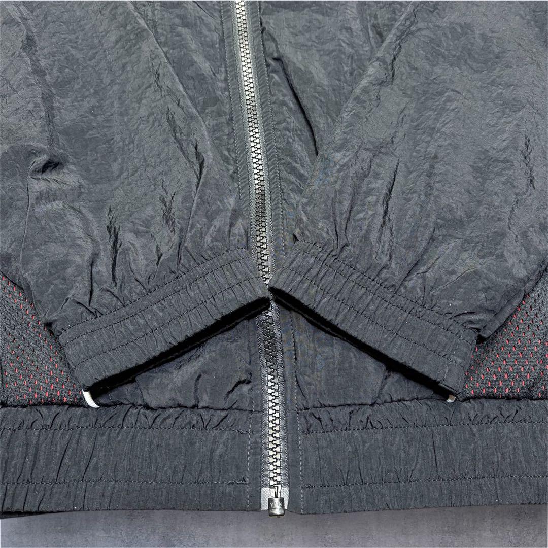 海外限定 NIKE ナイキ ナイロン セットアップ 黒 赤 S