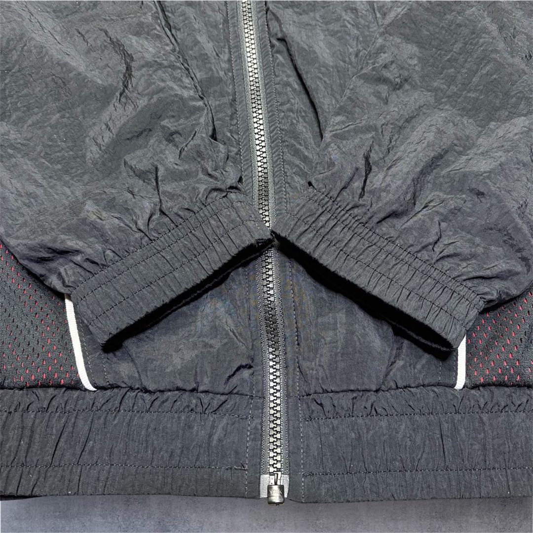 海外限定 NIKE ナイキ ナイロン セットアップ 黒 赤 S