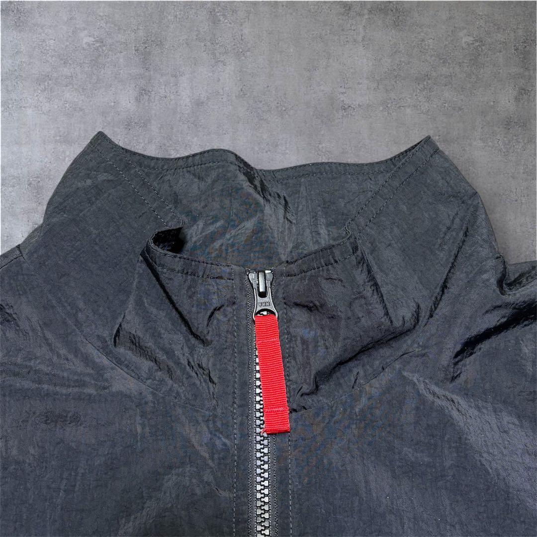 海外限定 NIKE ナイキ ナイロン セットアップ 黒 赤 S